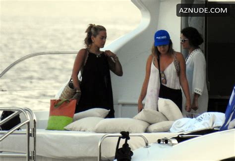 Rita Ora Seen In A Tiger Print Bikini Whilst On A Yacht In Corfu AZNude