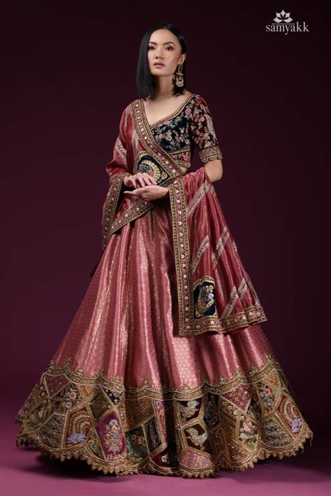 Old Rose Pink Resham Embroidered Silk Bridal Lehenga Hb1951 Artofit