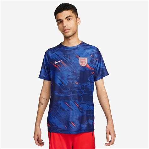 Nike England 2223 Dri Fit Ss Pre Match Top Blue Voidgame Royalblue