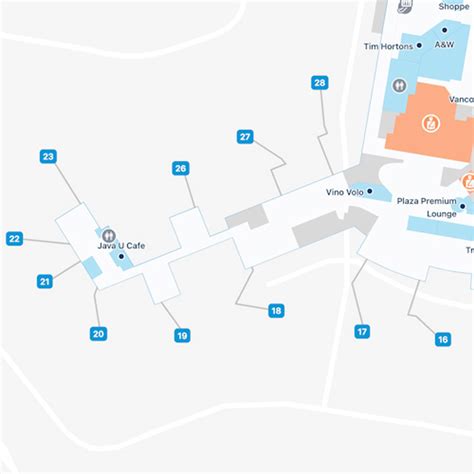 Vancouver Airport Concourse B Map Guide