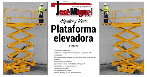 Plataforma Tijera El Ctrica Metros Syr Jos Miguel