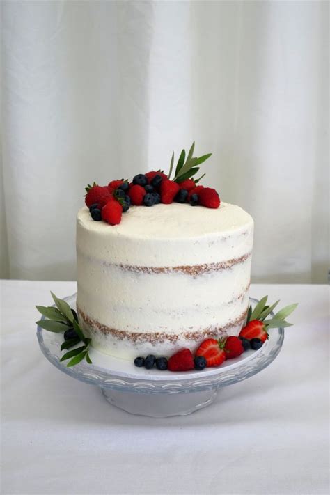 Fresh Fruit Topped Naked Wedding Cake Artofit