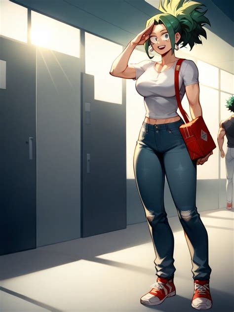 Standing Front View Casual Shemale AI Porn