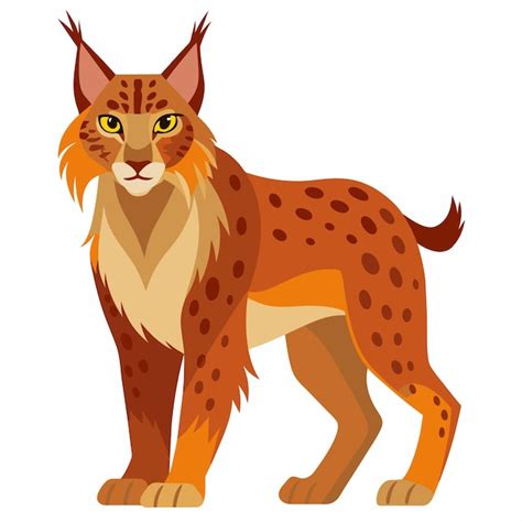 Ilustración del lince Vector Premium