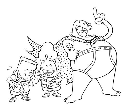 captain underpants coloring pages 1 | Educative Printable