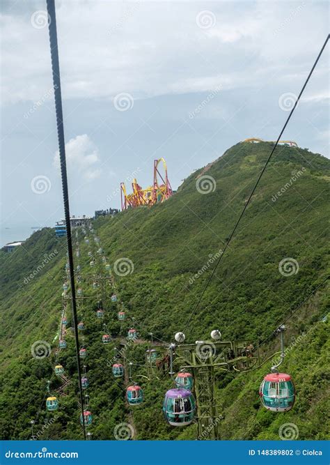 Gondolas in Ocean Park, Hong Kong Editorial Photography - Image of