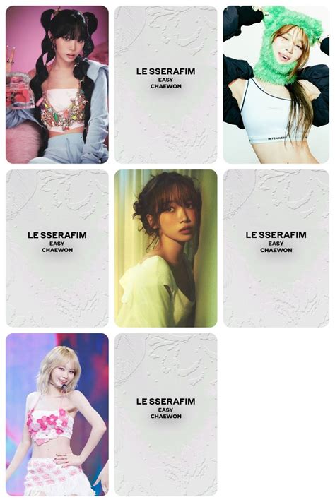 Le Sserafim Chaewon Easy Pc Template Kart Ablonu Kartlar