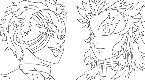 Demon Slayer Kyojuro Rengoku Coloring Page - Free Printable Coloring Pages for Kids