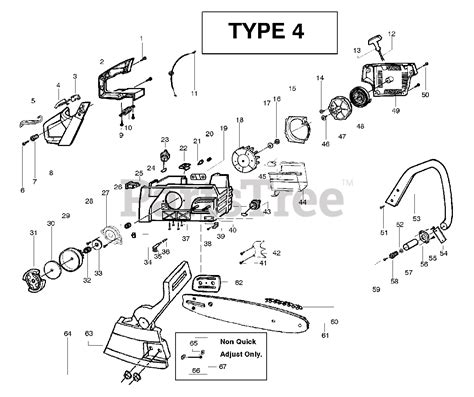 Poulan Pro Pp 295 Poulan Pro Chainsaw Type 4 Handle Chassis And Bar Assembly Type 4 Parts