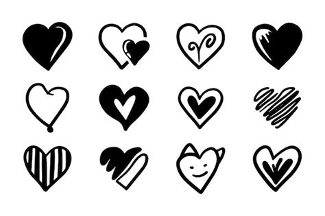 Premium Vector Heart Doodle Love Vector Illustration