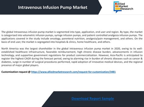 PPT Intravenous Infusion Pump Market PowerPoint Presentation Free