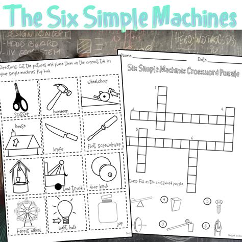 The Six Simple Machines Worksheets Flashcards And Flip Book Made By