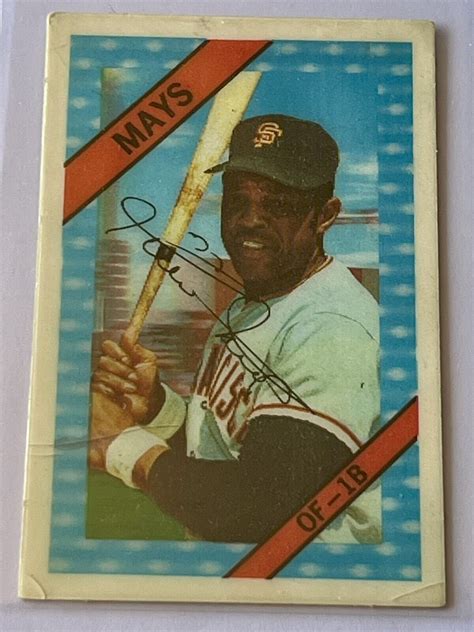 Willie Mays Xograph Kelloggs D Super Stars Baseball Card Of