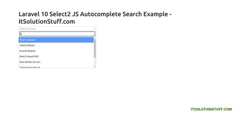 Laravel Select Ajax Autocomplete Search Example Itsolutionstuff