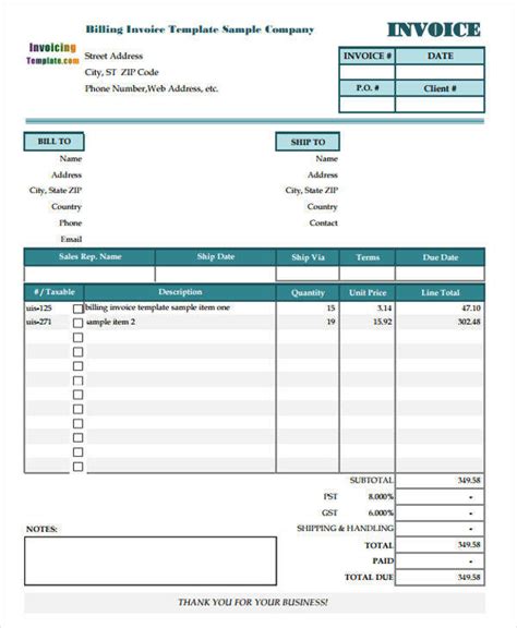 Free 7 Sample Billing Statement Templates In Ms Word Pdf