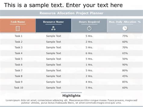 Free Editable Project List Templates For Powerpoint Slideuplift