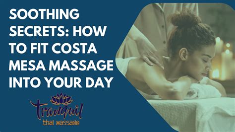 Costa Mesa Massage Best Thai Massage Costa Mesa