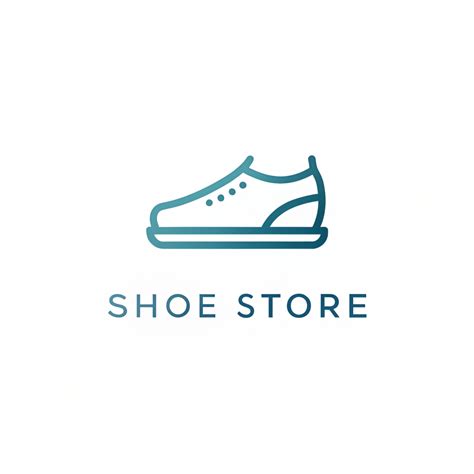 Shoe Store Minimalist Logo On White Background Recraft