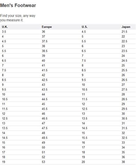 Hi Tec Size Chart: A Visual Reference of Charts | Chart Master