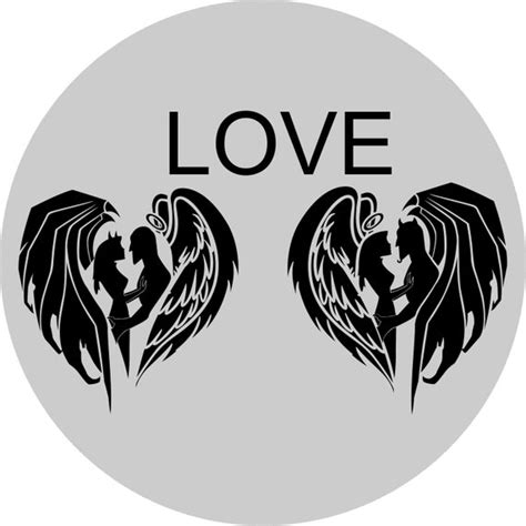 Devil Loveheart Svg Angel Svg Devil Svg Love Svg Etsy