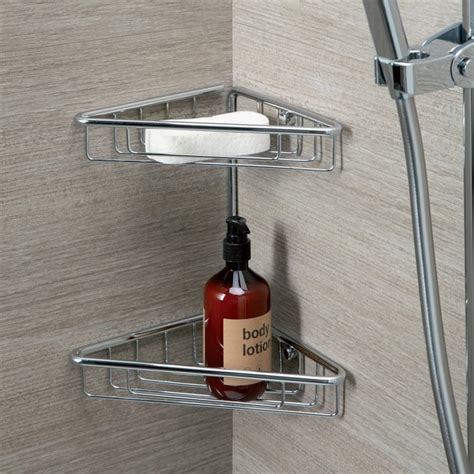 Porte Savon De Douche D Angle Avec Panier Tag Res Pour Douche Reggi