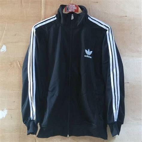 Jual Tracktop Adidas Firebird Hitam List Putih Shopee Indonesia