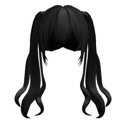 Anime Long Flowy Pigtails Black S Code Price Rblxtrade