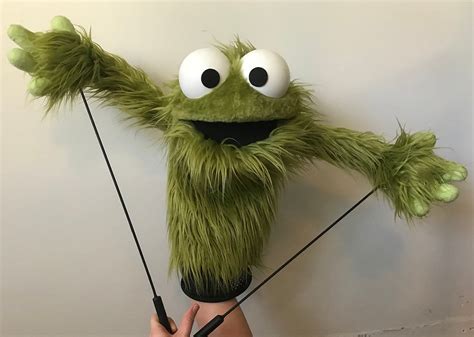 Professional Green Furry Monster Puppet Etsy