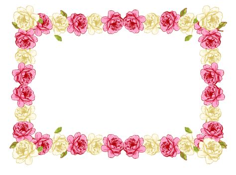 Pink Floral Border Png Image With Transparent Background