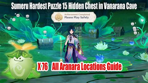 Sumeru Hardest Puzzle 15 Hidden Chest in Vanarana Cave - All 76 Aranara Locations Guide - YouTube