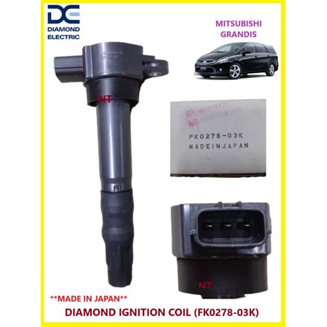 DIAMOND IGNITION COIL FK0278 03K MITSUBISHI GRANDIS NH4W MADE IN