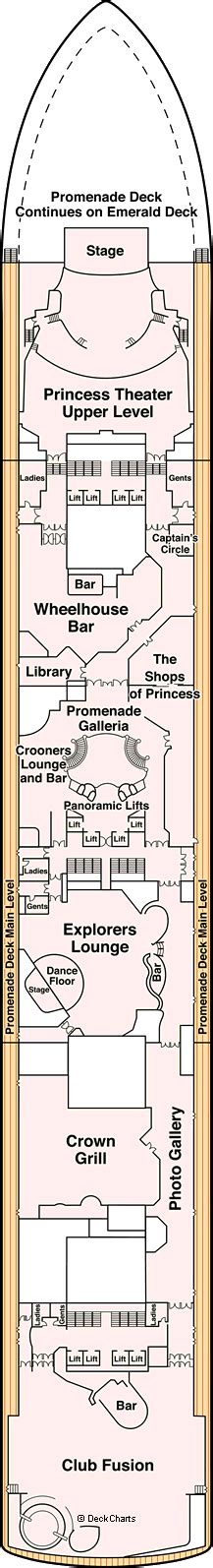 Crown Princess Deck Plans: Ship Layout, Staterooms & Map - Cruise Critic