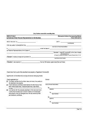 Fillable Online Deed Of Sale By Business Entity Personal Representative