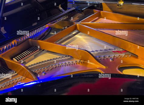 view   internal mechanism   piano stock photo alamy