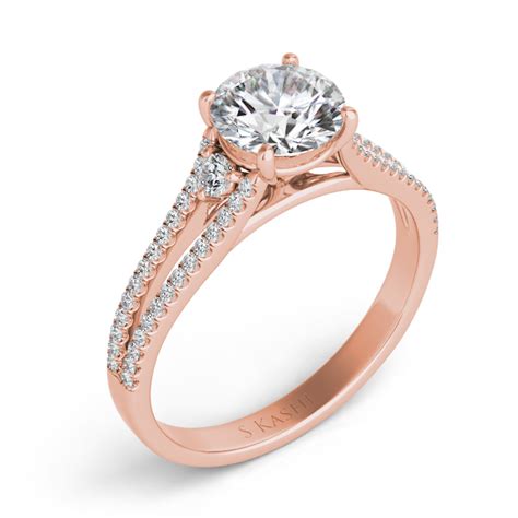 Classic Split Shank Rose Gold Engagement Ring Jensen Jewelers