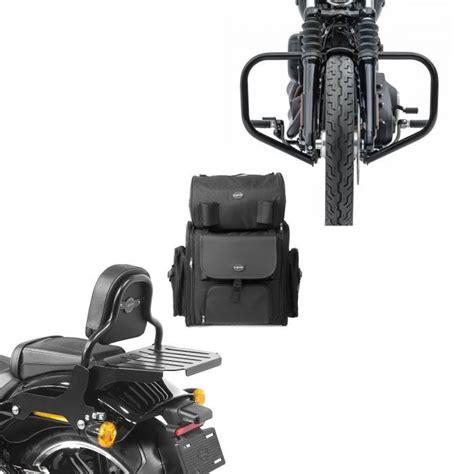 Set Sissybar Hecktasche Kompatibel Mit Harley Breakout Fatboy