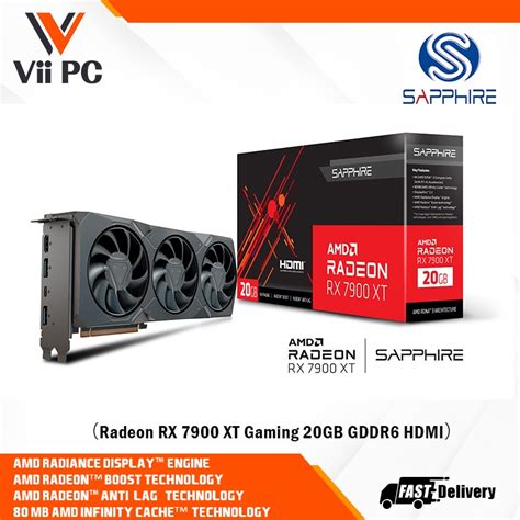 Sapphire Radeon Rx 7900 Xt Rx7900xt 7900xt Gaming 20gb Gddr6 Hdmi Pci