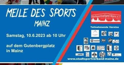 Meile Des Sports Am Sa In Mainz Auf Dem Theaterplatz