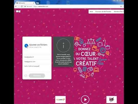Comment Envoyer De Gros Fichiers Avec Wetransfer Youtube