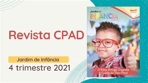 Baixar revista CPAD Jardim de Infância 4 trimestre 2021 EBD Hoje