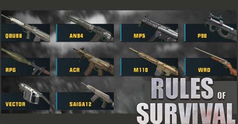 Rules Of Survival Weapon List And The Best Weapon Guide Game Guides