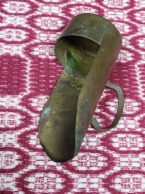 Primitive Handmade Metal Feed Scoop Farmhouse Style Candle Holder With Wooden Handle Etsy