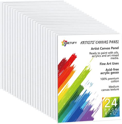 Amazon 24 Pack Canvases For Painting 9 X 12 Inch Canvas Boards