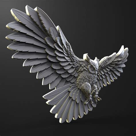 Owl 3d Model 39 Max Stl Obj Free3d