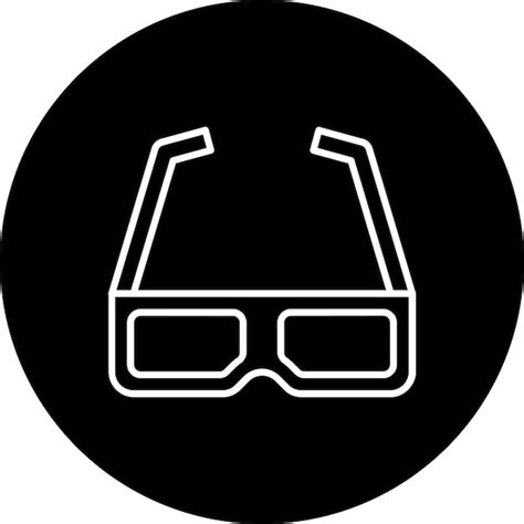 El Icono De Las Gafas D Vector Premium