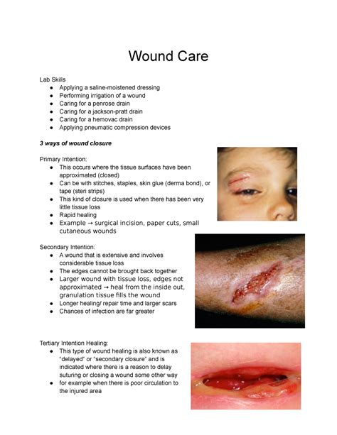 Module 5 - wound care - Wound Care Lab Skills Applying a saline ...