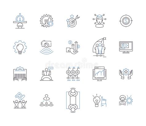 Entrepreneurship And Innovation Outline Icons Collection Entrepreneurship Innovation Startups