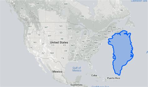 True Size Of Greenland Vs Mercator Usa R Mapporn