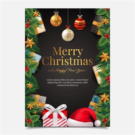 Christmas greeting card template - MasterBundles