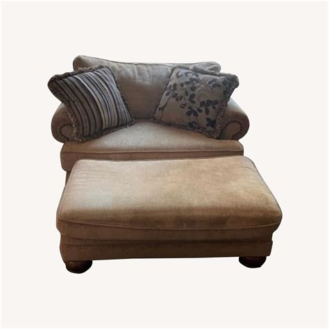 Oversized Chair and Ottoman - AptDeco